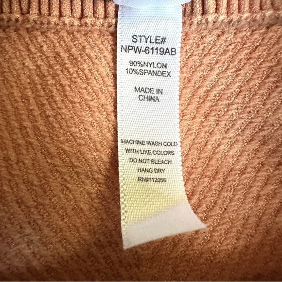 Ribbed Ash Rose Washed Color Seamless Bike Shorts Size L/XL - Picture 10 of 10